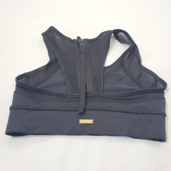 Alala XS Zip It Up Athletic Bra Black - Picture 6 of 7
